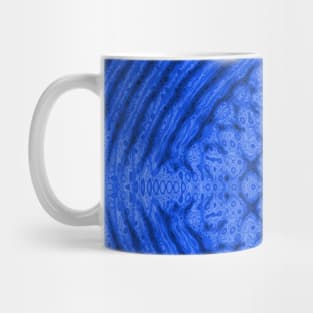 Blue Snowflake Kaleidoscope Fractal Mug